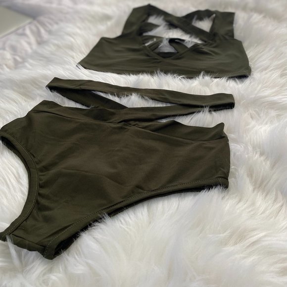 ✨ NEW! Hollow Out High Waist Two piece Bikini - Picture 4 of 4